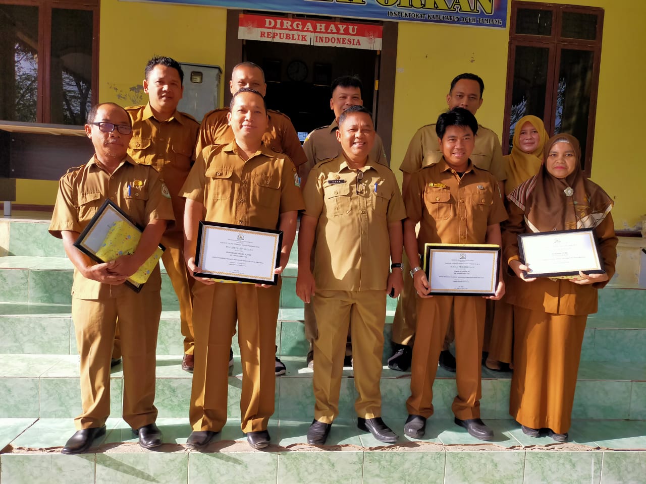 Inspektur foto bersama penerima penghargaan Auditor/P2UPD Terbaik Tahun 2019 (Foto: Fani)